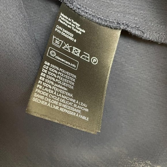 H&M Navy Sheer Sleeve Eyelash Polka‎ Dot Blouse - Picture 6 of 6